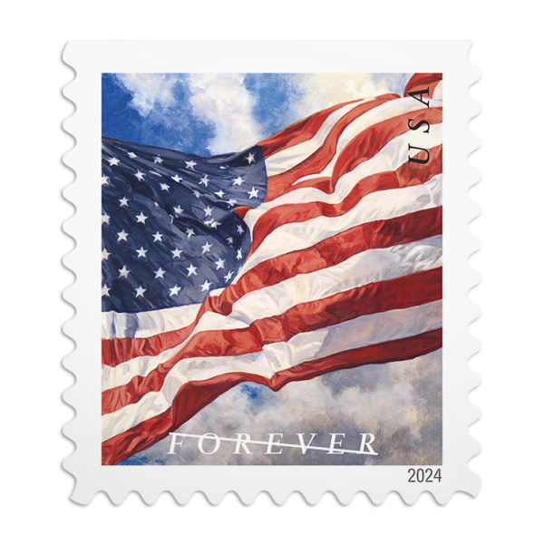 U.S. Flags 2024 Stamps, Book of 20